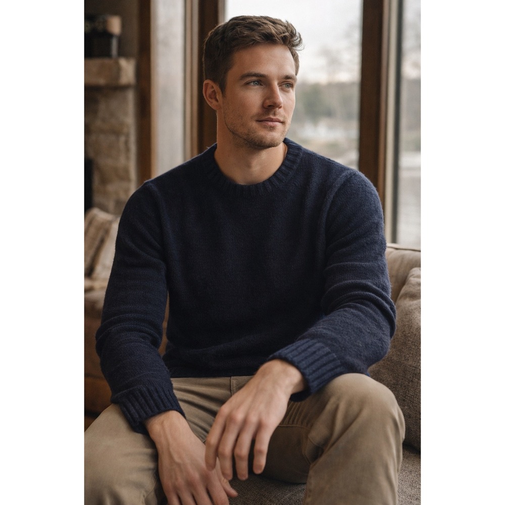 American Eagle Outfitters Navy V-Neck‎ Sweater Athletic Fit Pullover Mens L